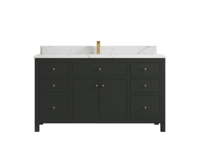 Sonoma 60 in W x 22 in D Free Standing Reeded Single Sink Bathroom Vanity