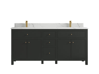 Sonoma 72 in W x 22 in D Free Standing Reeded Double Sink Bathroom Vanity