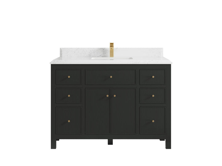 Sonoma 42 in W x 22 in D Free Standing Reeded Single Sink Bathroom Vanity - photo 16