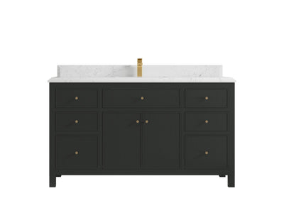 Sonoma 60 in W x 22 in D Free Standing Reeded Single Sink Bathroom Vanity