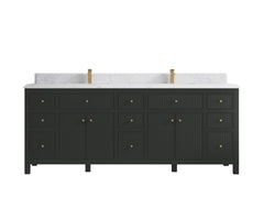Sonoma 84 in W x 22 in D Free Standing Reeded Double Sink Bathroom Vanity - photo 27