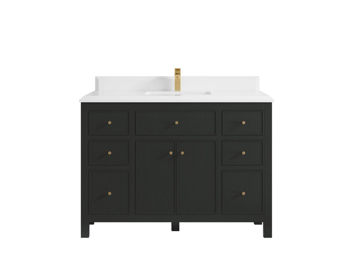 Sonoma 42 in W x 22 in D Free Standing Reeded Single Sink Bathroom Vanity - photo 17