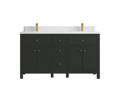 Sonoma 60 in W x 22 in D Free Standing Reeded Double Sink Bathroom Vanity - photo 28
