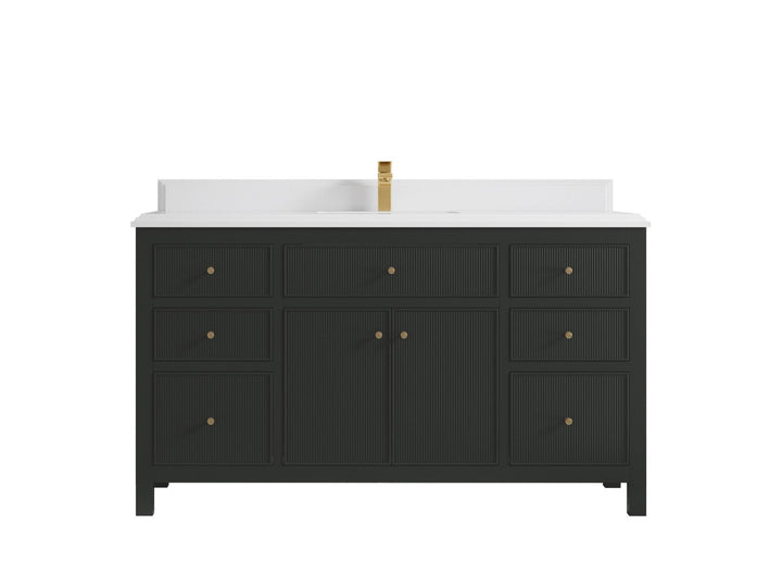 Sonoma 60 in W x 22 in D Free Standing Reeded Single Sink Bathroom Vanity - photo 23