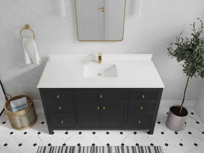 Sonoma 60 in W x 22 in D Free Standing Reeded Single Sink Bathroom Vanity