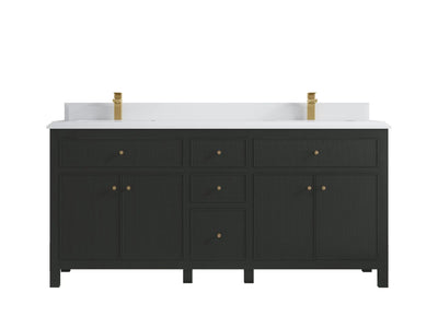 Sonoma 72 in W x 22 in D Free Standing Reeded Double Sink Bathroom Vanity