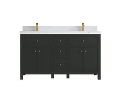Sonoma 60 in W x 22 in D Free Standing Reeded Double Sink Bathroom Vanity - photo 10