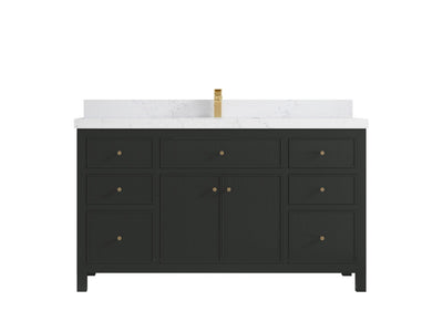 Sonoma 60 in W x 22 in D Free Standing Reeded Single Sink Bathroom Vanity
