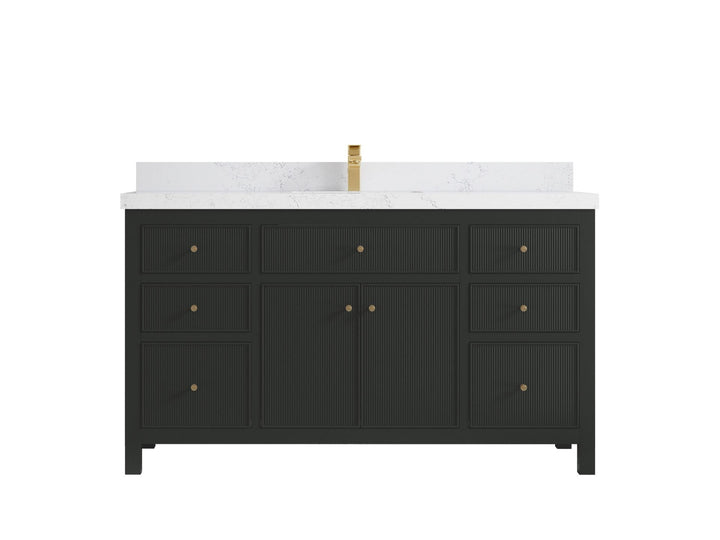 Sonoma 60 in W x 22 in D Free Standing Reeded Single Sink Bathroom Vanity - photo 24