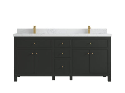 Sonoma 72 in W x 22 in D Free Standing Reeded Double Sink Bathroom Vanity