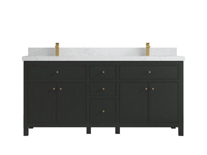 Sonoma 72 in W x 22 in D Free Standing Reeded Double Sink Bathroom Vanity - photo 18