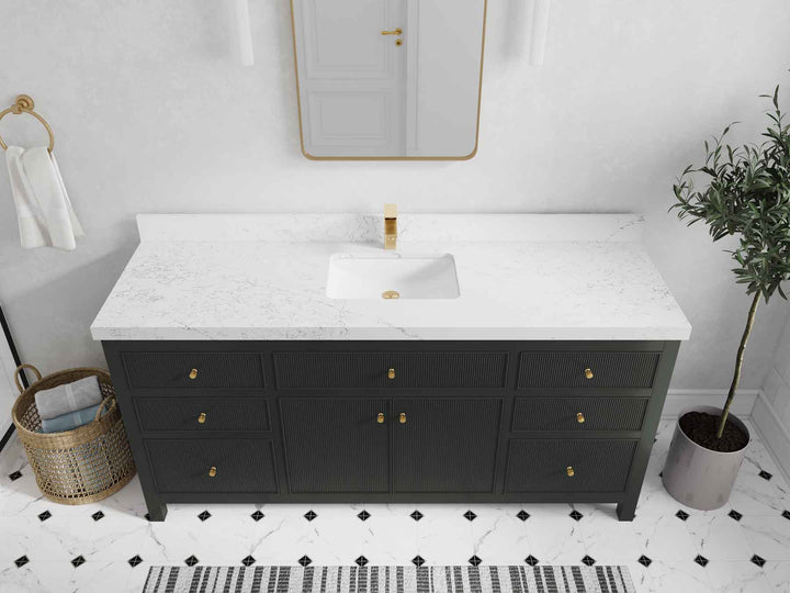 Sonoma 72 in W x 22 in D Free Standing Reeded Single Sink Bathroom Vanity - photo 15