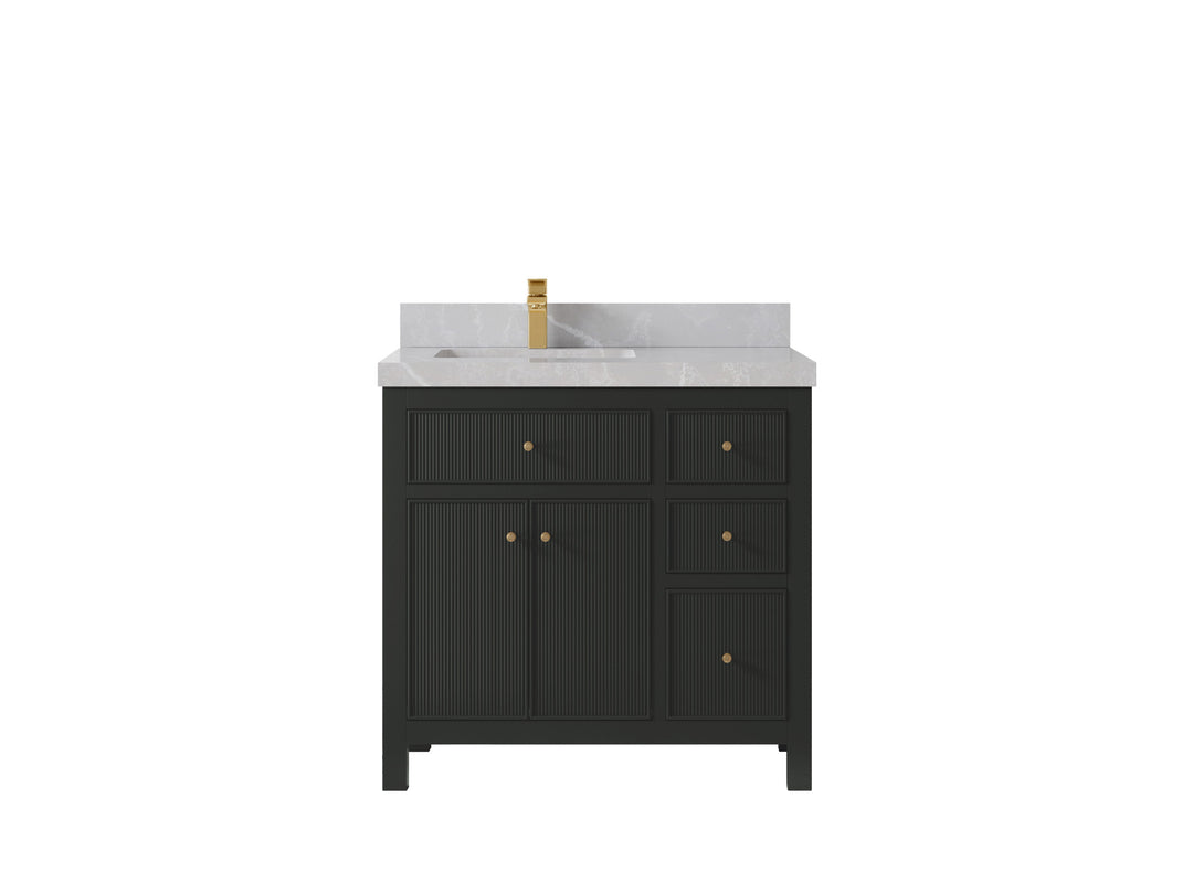 Sonoma 36 in. W x 22 in. D Left Offset Sink Bathroom Vanity | 
              
                Black Top
                
                  
             - SON_BLT_DC_PALS_36L - photo №36