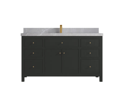 Sonoma 60 in W x 22 in D Free Standing Reeded Single Sink Bathroom Vanity