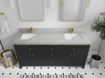 Sonoma 72 in W x 22 in D Free Standing Reeded Double Sink Bathroom Vanity