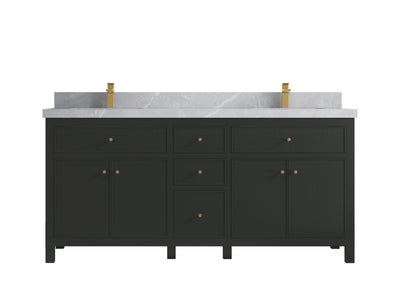 Sonoma 72 in W x 22 in D Free Standing Reeded Double Sink Bathroom Vanity
