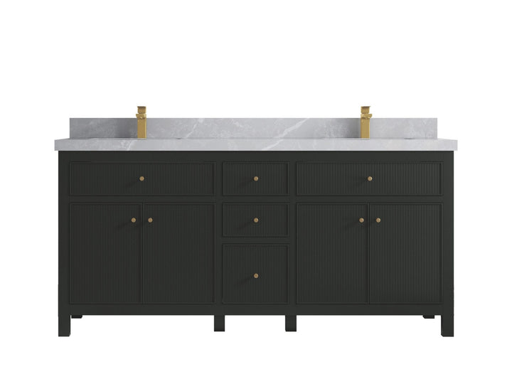 Sonoma 72 in W x 22 in D Free Standing Reeded Double Sink Bathroom Vanity - photo 19