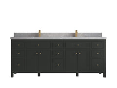 Sonoma 84 in W x 22 in D Free Standing Reeded Double Sink Bathroom Vanity - photo 33