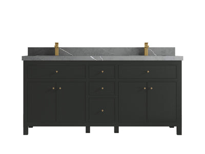 Sonoma 72 in W x 22 in D Free Standing Reeded Double Sink Bathroom Vanity
