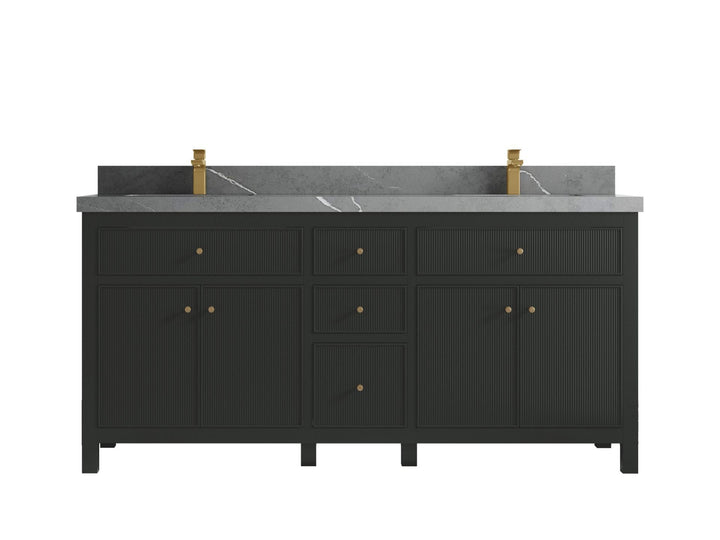 Sonoma 72 in W x 22 in D Free Standing Reeded Double Sink Bathroom Vanity - photo 20