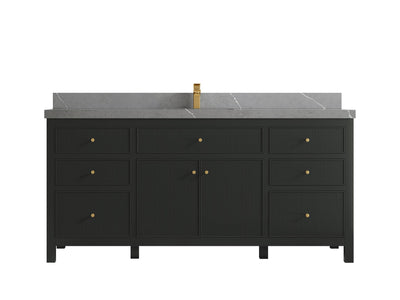 Sonoma 72 in W x 22 in D Free Standing Reeded Single Sink Bathroom Vanity