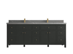 Sonoma 84 in W x 22 in D Free Standing Reeded Double Sink Bathroom Vanity - photo 35