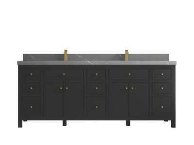 Sonoma 84 in W x 22 in D Free Standing Reeded Double Sink Bathroom Vanity