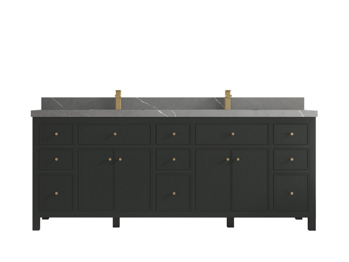 Sonoma 84 in W x 22 in D Free Standing Reeded Double Sink Bathroom Vanity - photo 20