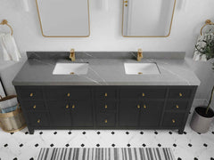 Sonoma 84 in W x 22 in D Free Standing Reeded Double Sink Bathroom Vanity - photo 34