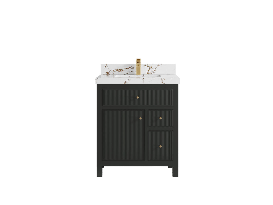 Sonoma 30 in W x 22 in D Reeded Free Standing Single Sink Bathroom Vanity blt