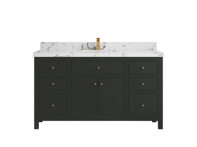 Sonoma 60 in W x 22 in D Free Standing Reeded Single Sink Bathroom Vanity
