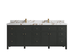 Sonoma 84 in W x 22 in D Free Standing Reeded Double Sink Bathroom Vanity - photo 39
