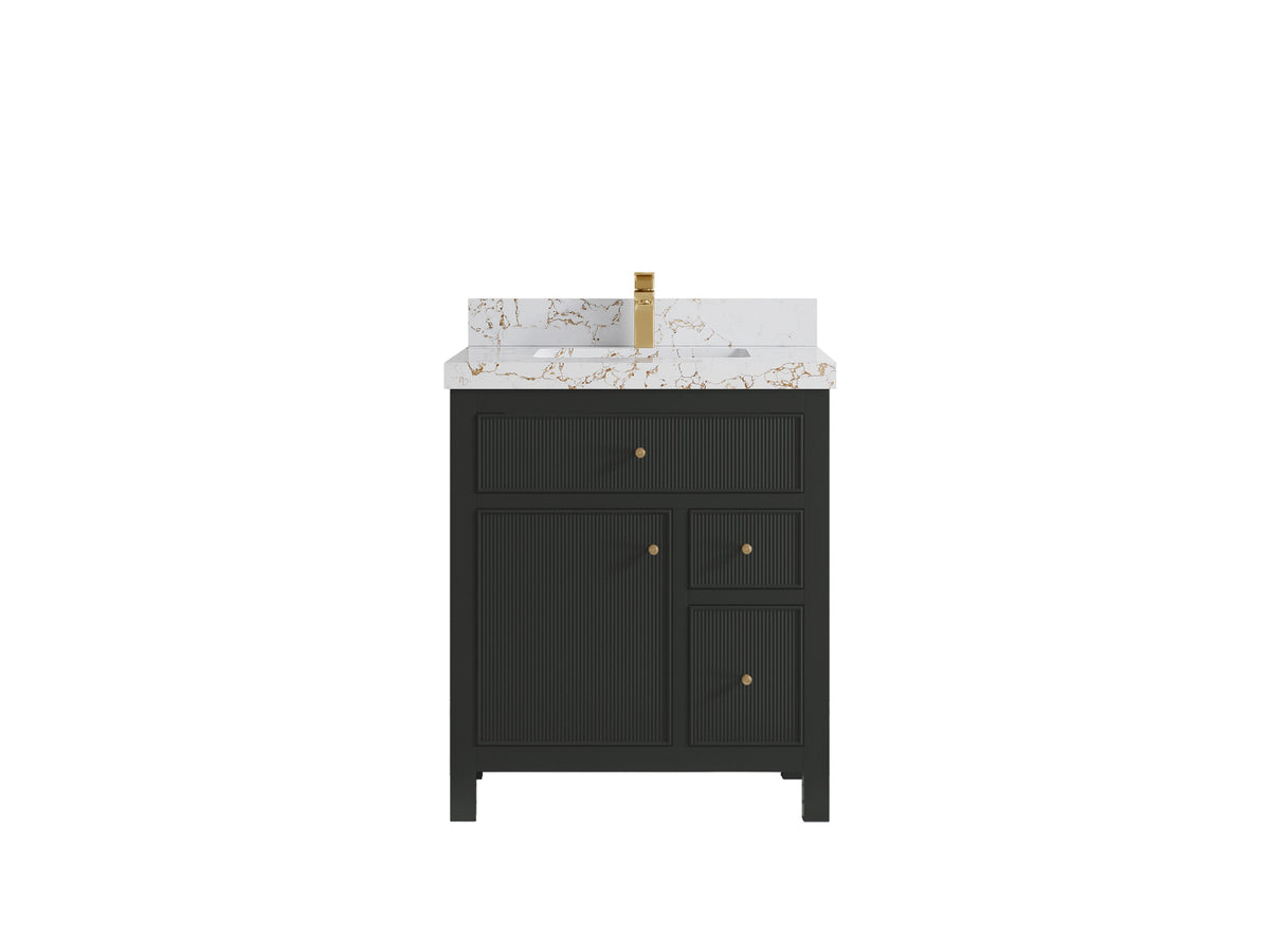 Sonoma 30 in W x 22 in D Reeded Free Standing Single Sink Bathroom Vanity