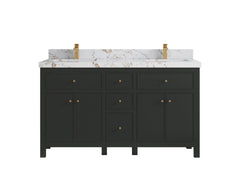 Sonoma 60 in W x 22 in D Free Standing Reeded Double Sink Bathroom Vanity - photo 36