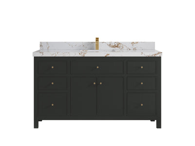 Sonoma 60 in W x 22 in D Free Standing Reeded Single Sink Bathroom Vanity