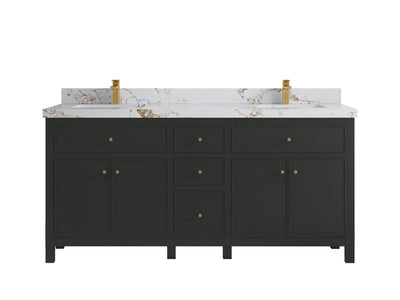 Sonoma 72 in W x 22 in D Free Standing Reeded Double Sink Bathroom Vanity