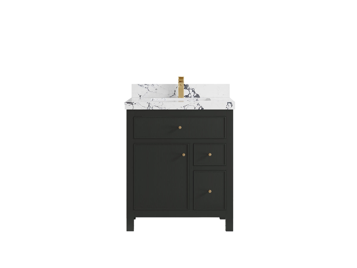 Sonoma 30 in W x 22 in D Reeded Free Standing Single Sink Bathroom Vanity