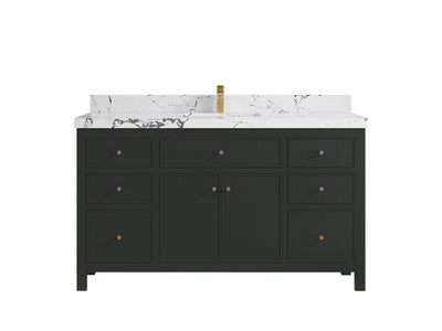 Sonoma 60 in W x 22 in D Free Standing Reeded Single Sink Bathroom Vanity