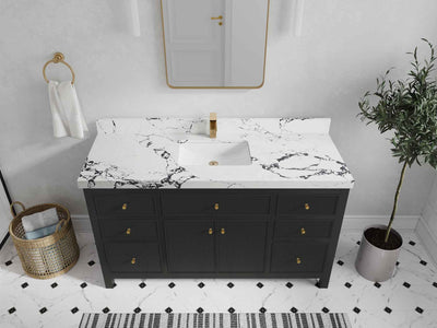 Sonoma 60 in W x 22 in D Free Standing Reeded Single Sink Bathroom Vanity