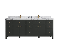 Sonoma 84 in W x 22 in D Free Standing Reeded Double Sink Bathroom Vanity - photo 43