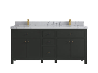 Sonoma 72 in W x 22 in D Free Standing Reeded Double Sink Bathroom Vanity