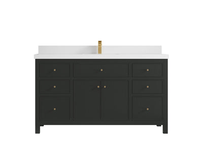 Sonoma 60 in W x 22 in D Free Standing Reeded Single Sink Bathroom Vanity