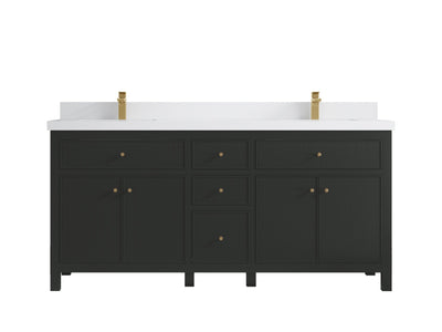 Sonoma 72 in W x 22 in D Free Standing Reeded Double Sink Bathroom Vanity