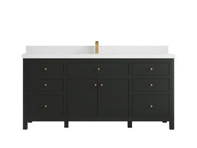 Sonoma 72 in W x 22 in D Free Standing Reeded Single Sink Bathroom Vanity