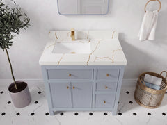 Sonoma 36 in. W x 22 in. D Left Offset Sink Bathroom Vanity - photo 5