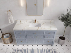 Sonoma 60 in W x 22 in D Free Standing Reeded Single Sink Bathroom Vanity - photo 5