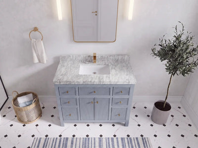 Sonoma 42 in W x 22 in D Free Standing Reeded Single Sink Bathroom Vanity