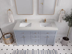 Sonoma 60 in W x 22 in D Free Standing Reeded Double Sink Bathroom Vanity - photo 13