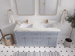 Sonoma 60 in W x 22 in D Free Standing Reeded Double Sink Bathroom Vanity - photo 7