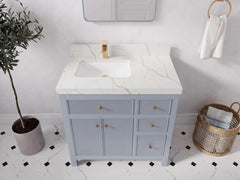 Sonoma 36 in. W x 22 in. D Left Offset Sink Bathroom Vanity - photo 8